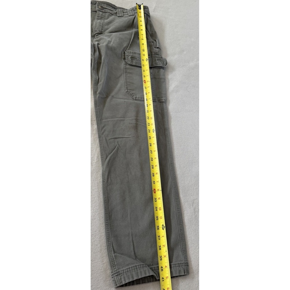 Duluth Trading Flex Fire Hose Cargo Pants Mens 36x34 Olive Green Workwear Util - Picture 6 of 12